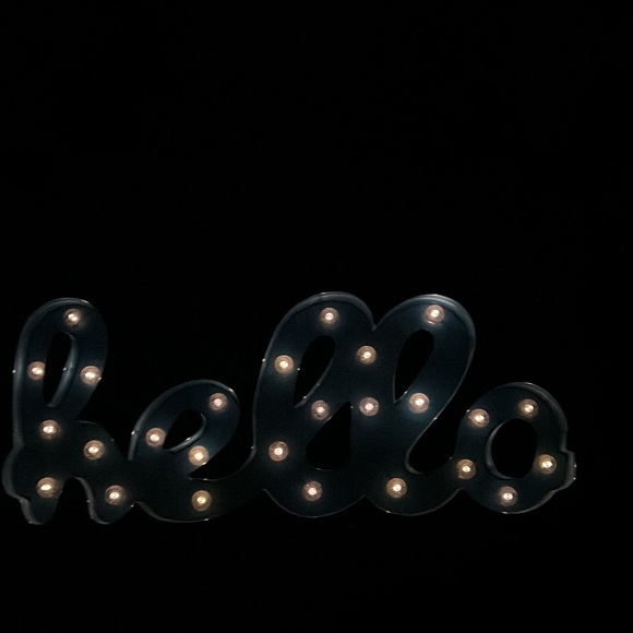 Hello sign - light up- works great! - Picture 6 of 6